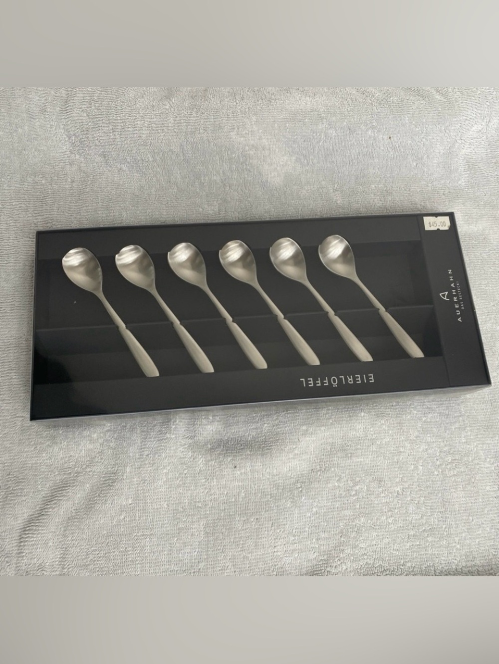 Vintage Auerhahn Das Bestecki Silver 6 Small Spoons Germany Modern Contemporary